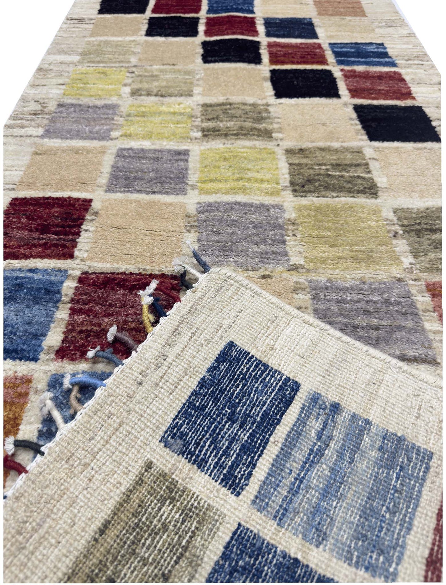 Modern Gabbeh Rug - 7 x 2.5 ft