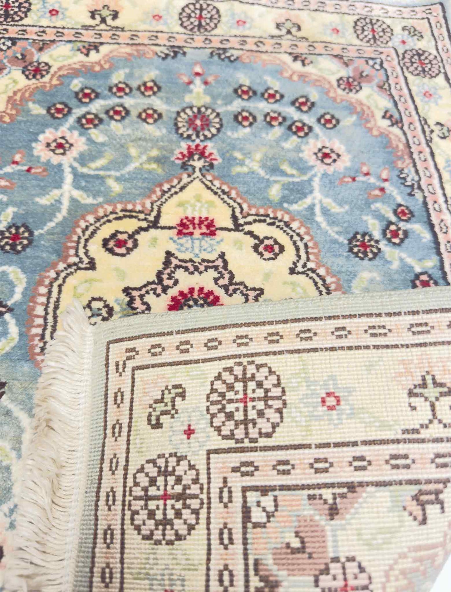 Turkish Keysari Silk Rug - 2 x 1.5 ft