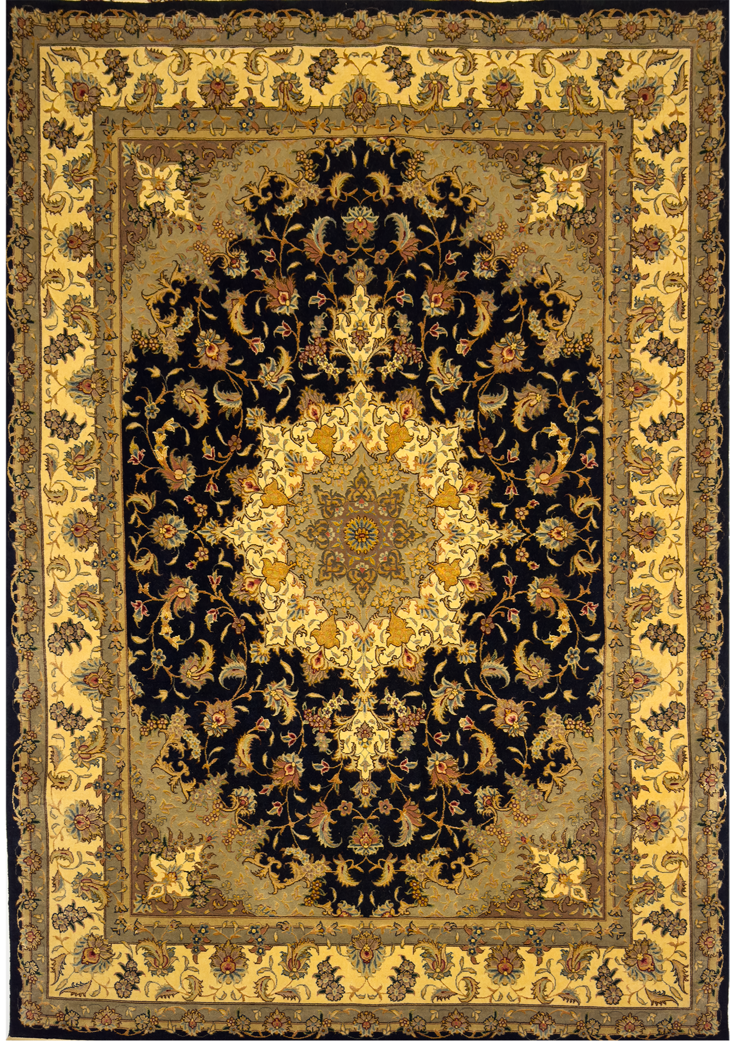 Persian Tabrez Rug - 4.5 x 7 ft