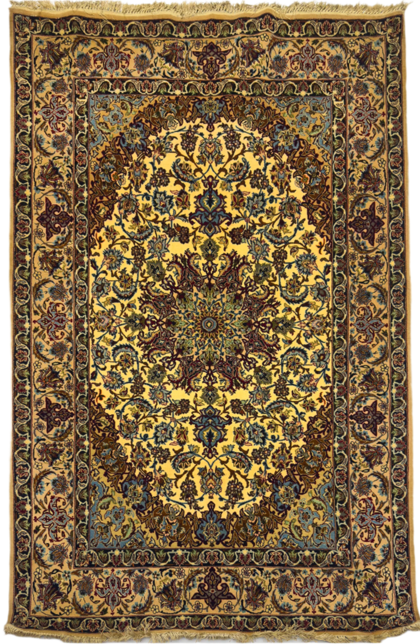 Persian Isfahan Rug - 3 x 5 ft