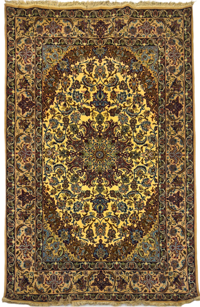 Irani Isfahan Rug - 5 x 3 ft