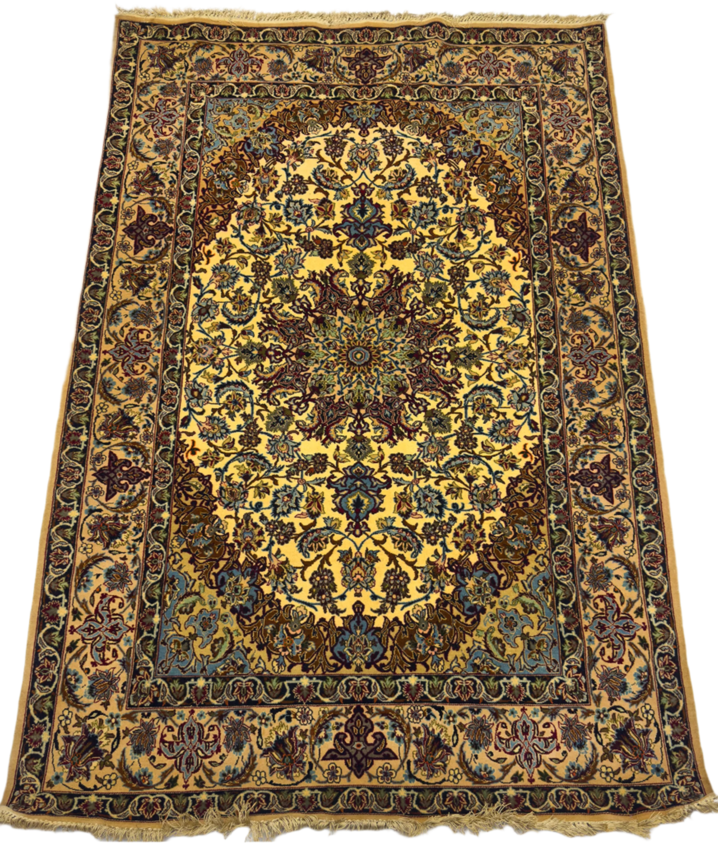 Persian Isfahan Rug - 3 x 5 ft