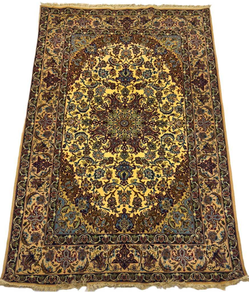 Irani Isfahan Rug - 5 x 3 ft