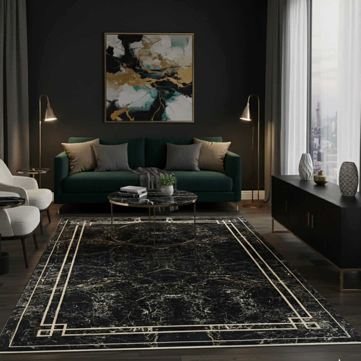 Modern Contemporary Area Rug - 10x7 ft