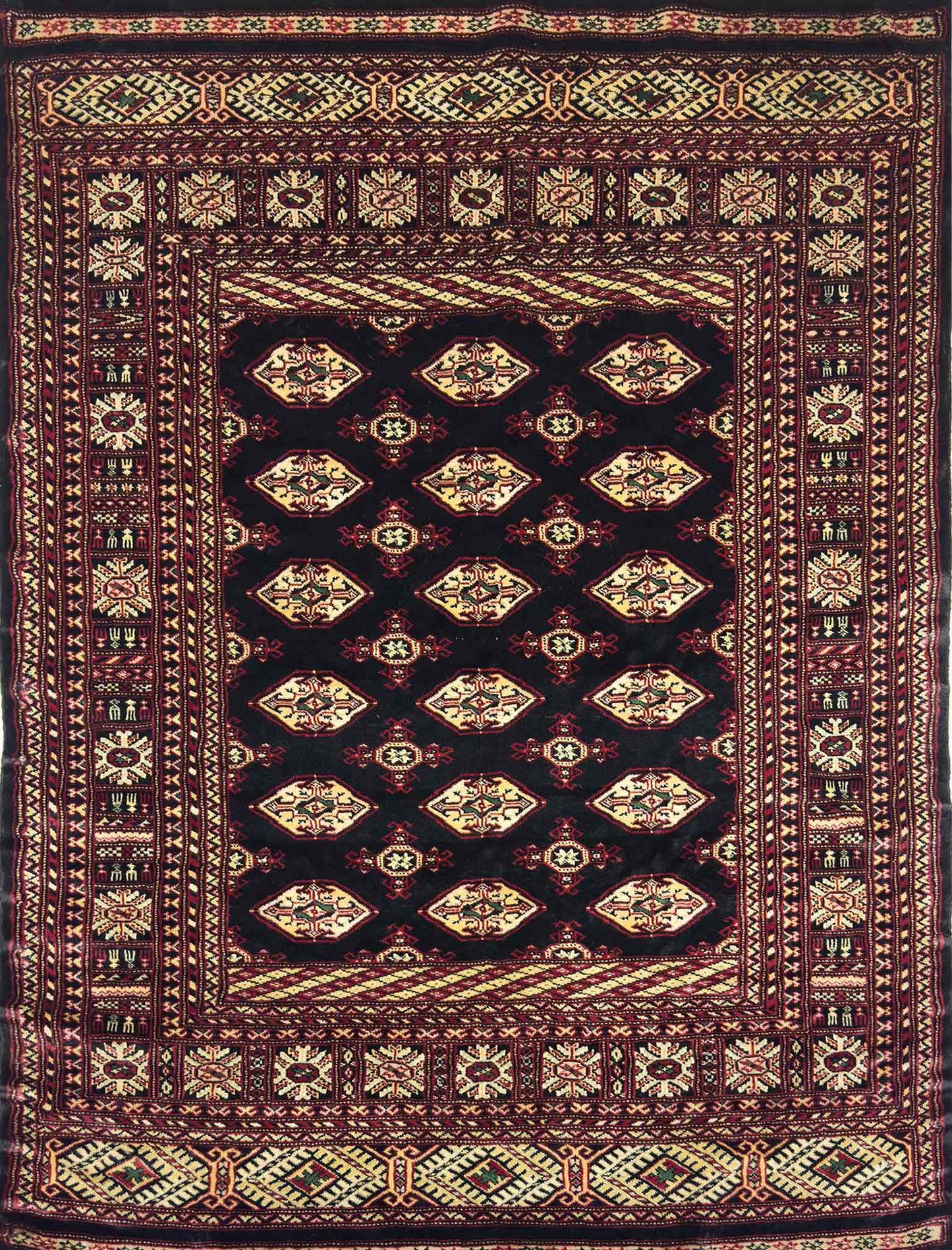 Bokhara Gul Rug -  4 x 6 ft