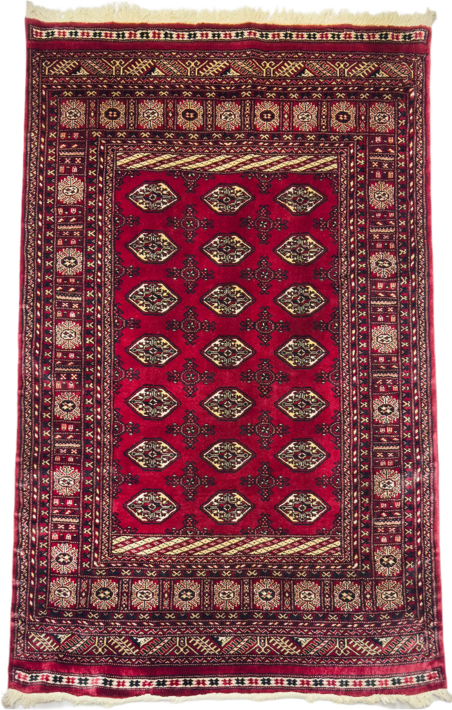 Tekke`Gul Bokhara Rug - 6 x 4 ft