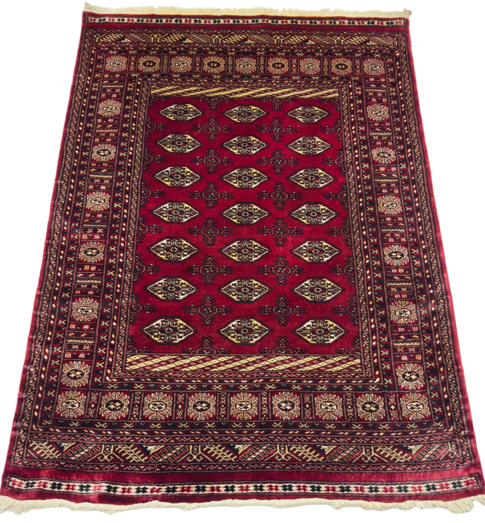Tekke`Gul Bokhara Rug - 6 x 4 ft