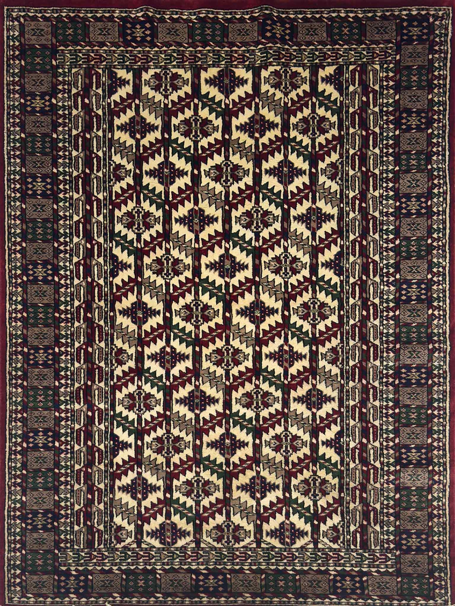 Bokhara Yamut Rug - 4 x 6 ft
