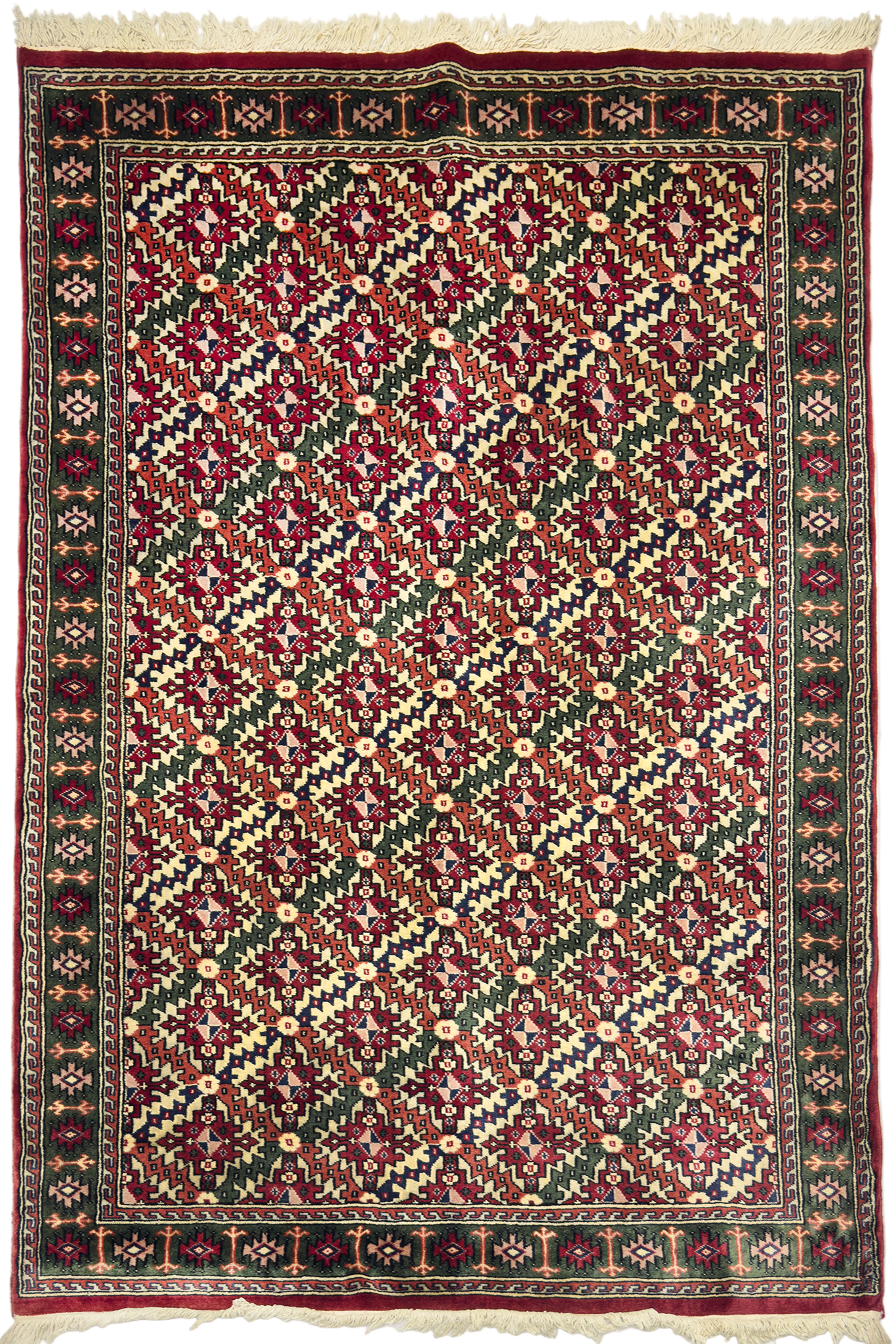 Pak. Bokhara Yamut Rug - 4 x 6 ft