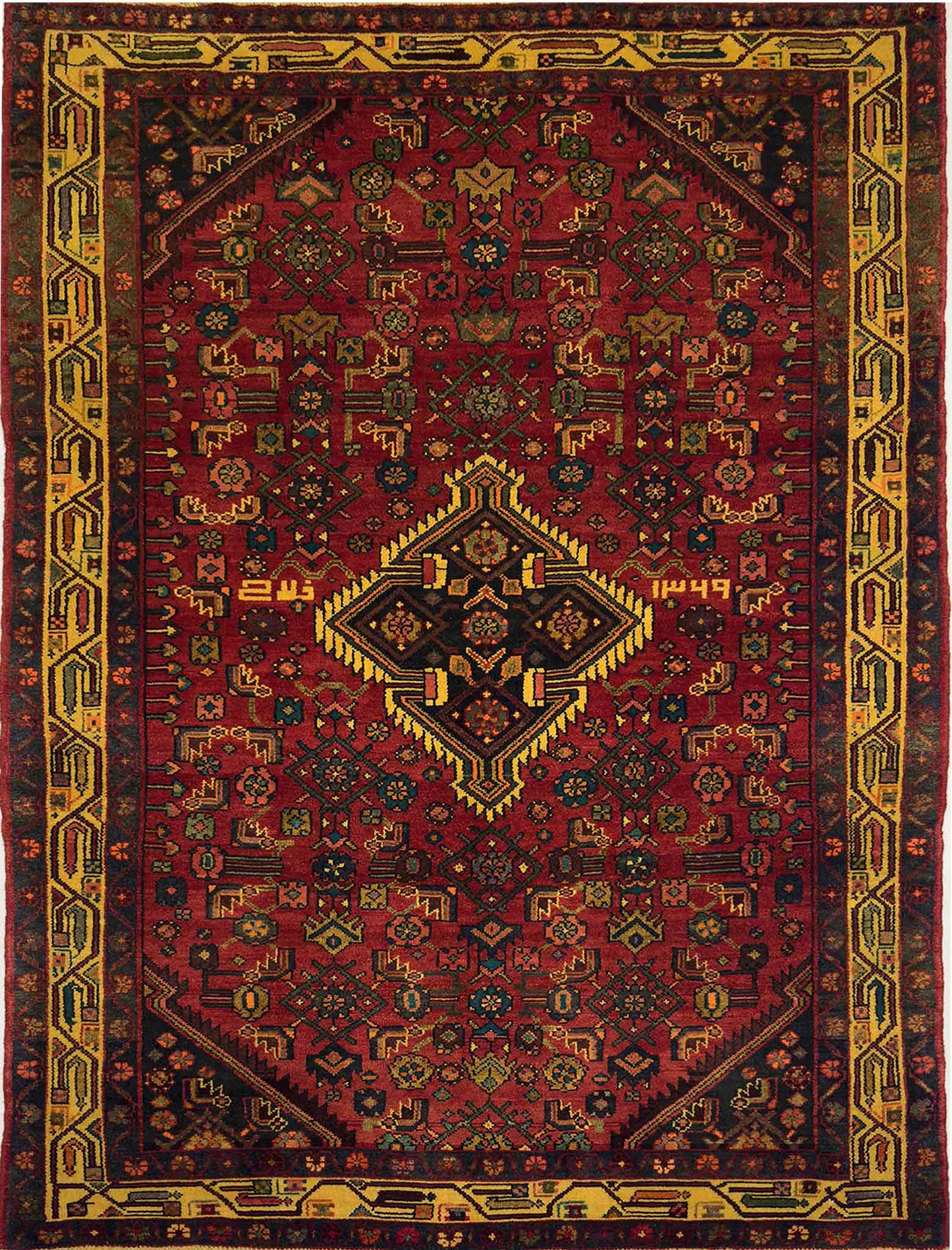 Persian Hamadan Rug - 5 x 7 ft