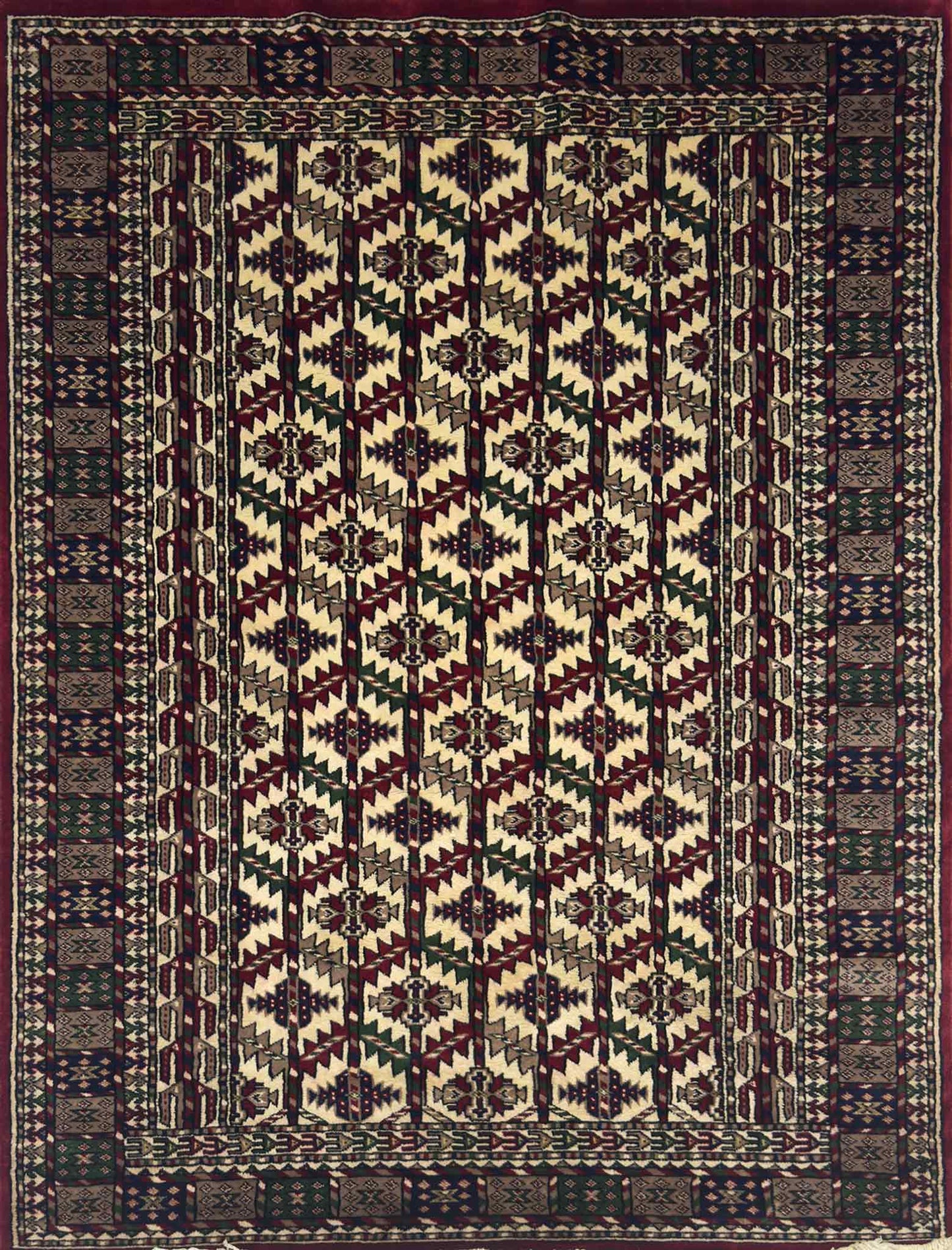 Bokhara Yamut Rug - 4 x 6 ft
