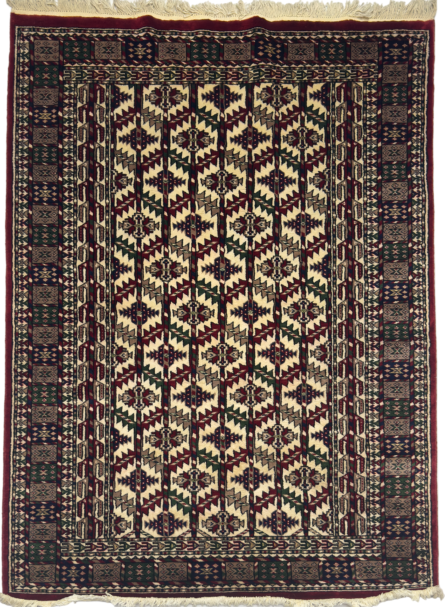Pak. Bokhara Yamut Rug - 4 x 6 ft