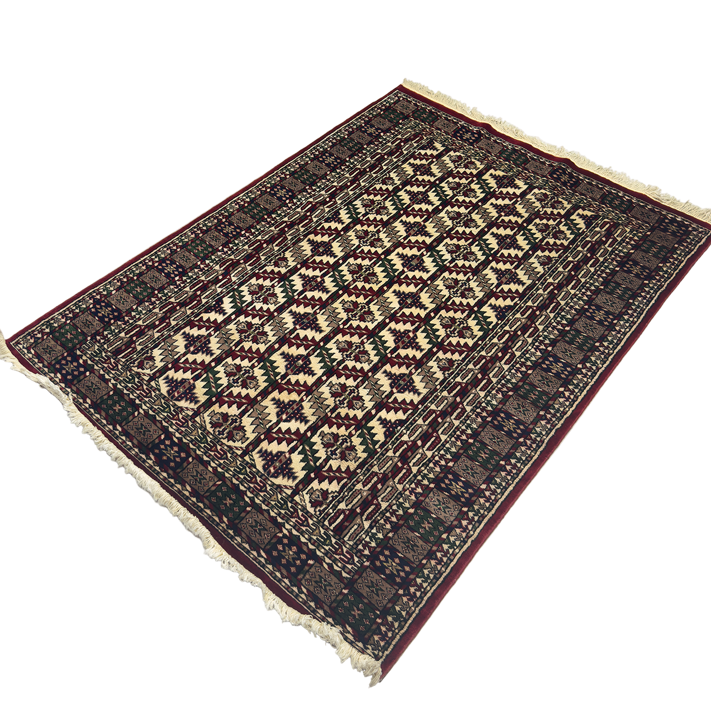 Pak. Bokhara Yamut Rug - 4 x 6 ft