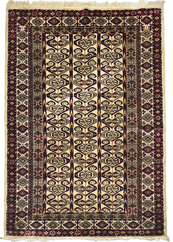 Yamut Bokhara Rug - 4 x 6 ft