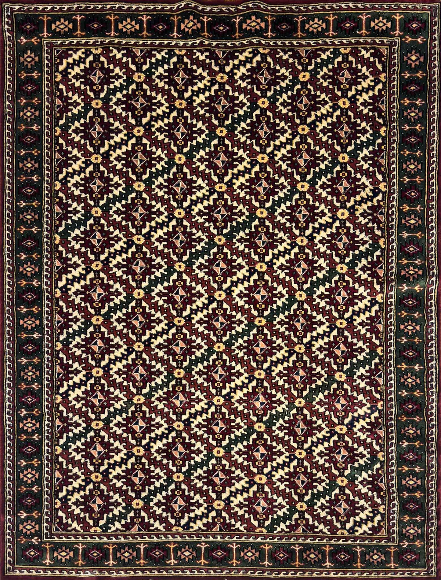 Bokhara Yamut Rug - 4 x 6 ft