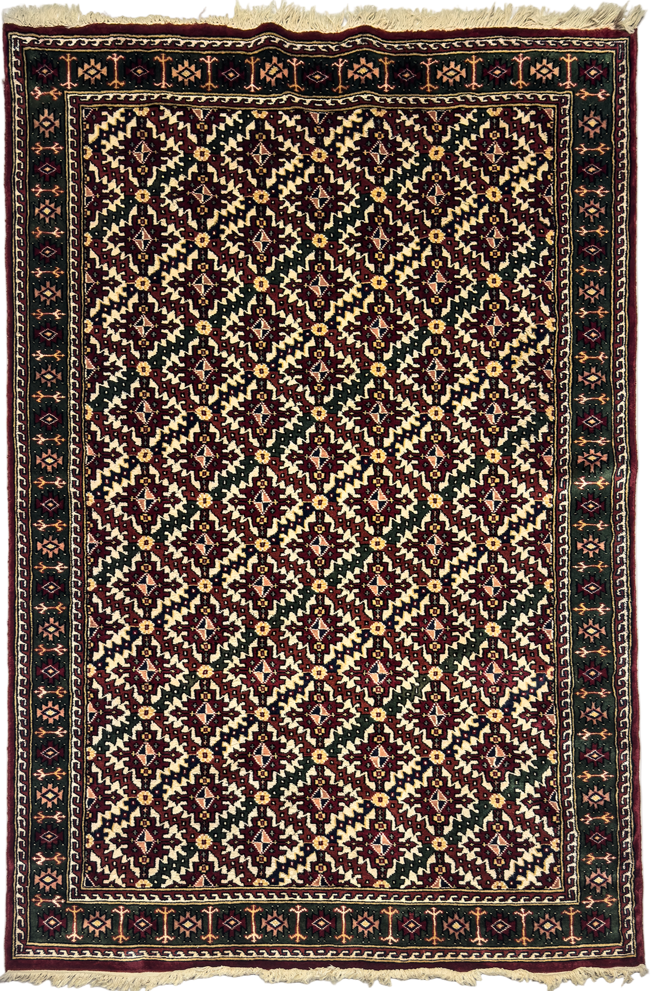 Pak. Bokhara Yamut Rug - 4 x 6 ft
