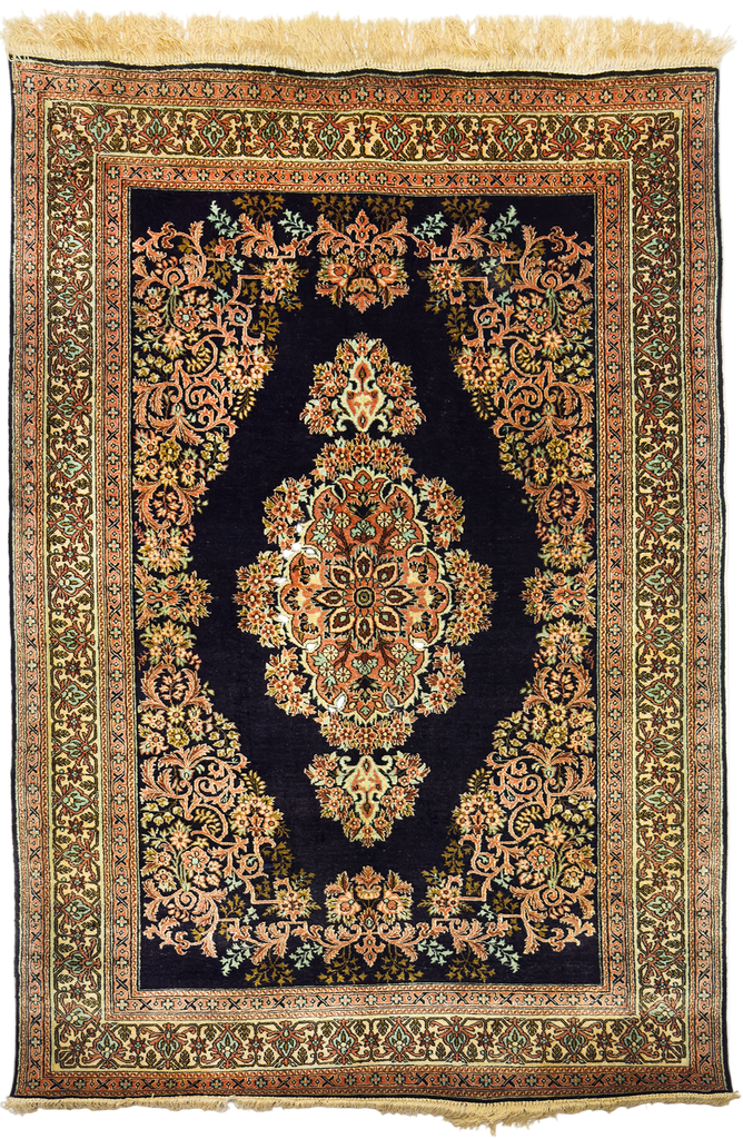 Irani (100% silk) Qum Rug - 3 x 5 ft