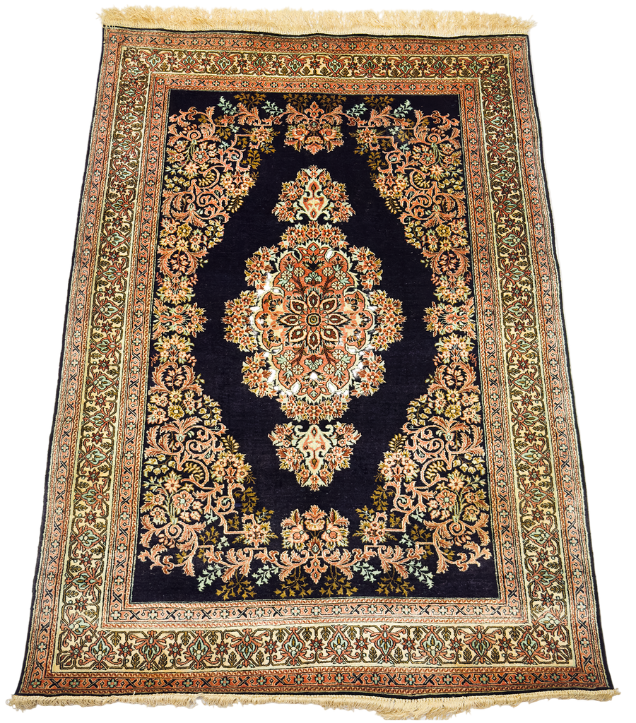 Irani (100% silk) Qum Rug - 3 x 5 ft