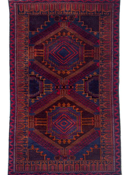 Tribal Herati Rug - 4 x 6 ft