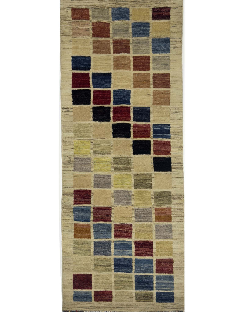 Modern Gabbeh Rug - 7 x 2.5 ft