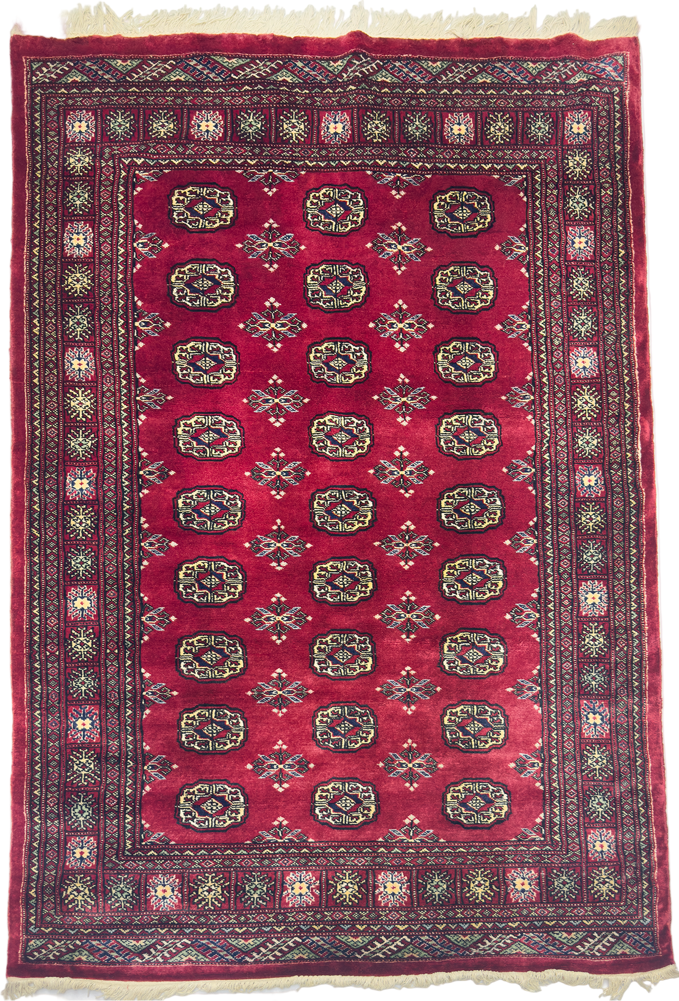 Pak. Bokhara Mori Rug - 4 x 6 ft
