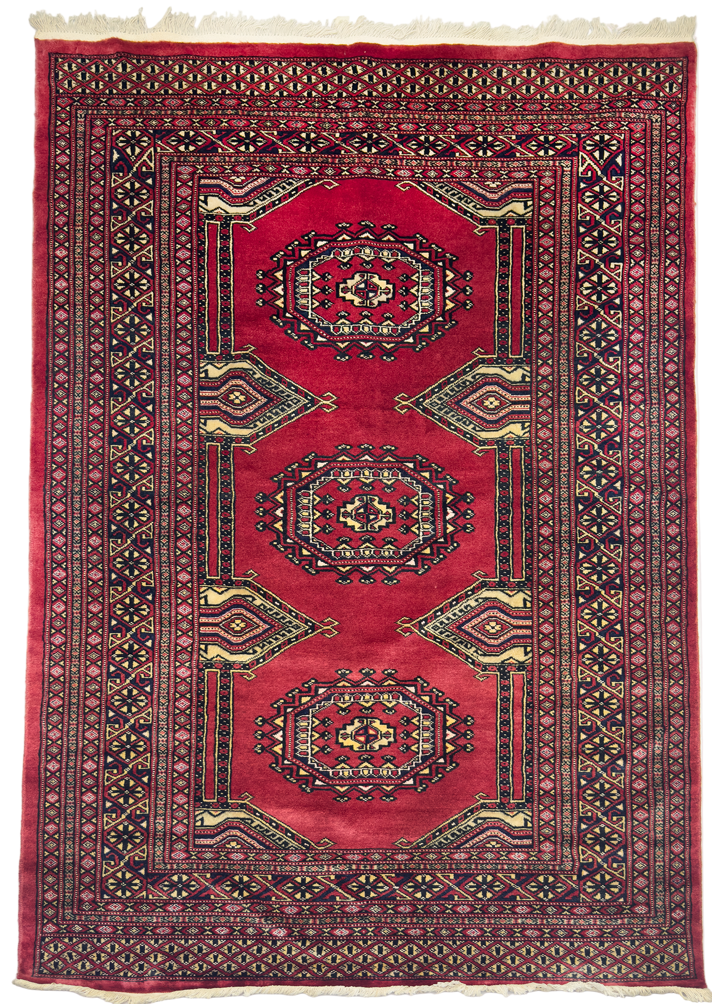 Pak. Bokhara Gul Rug - 4 x 6 ft