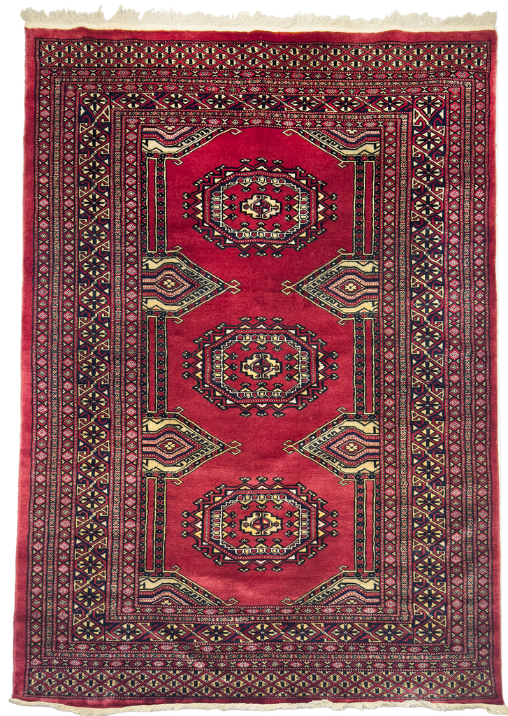 Tekke`Gul Bokhara Rug - 4 x 6 ft
