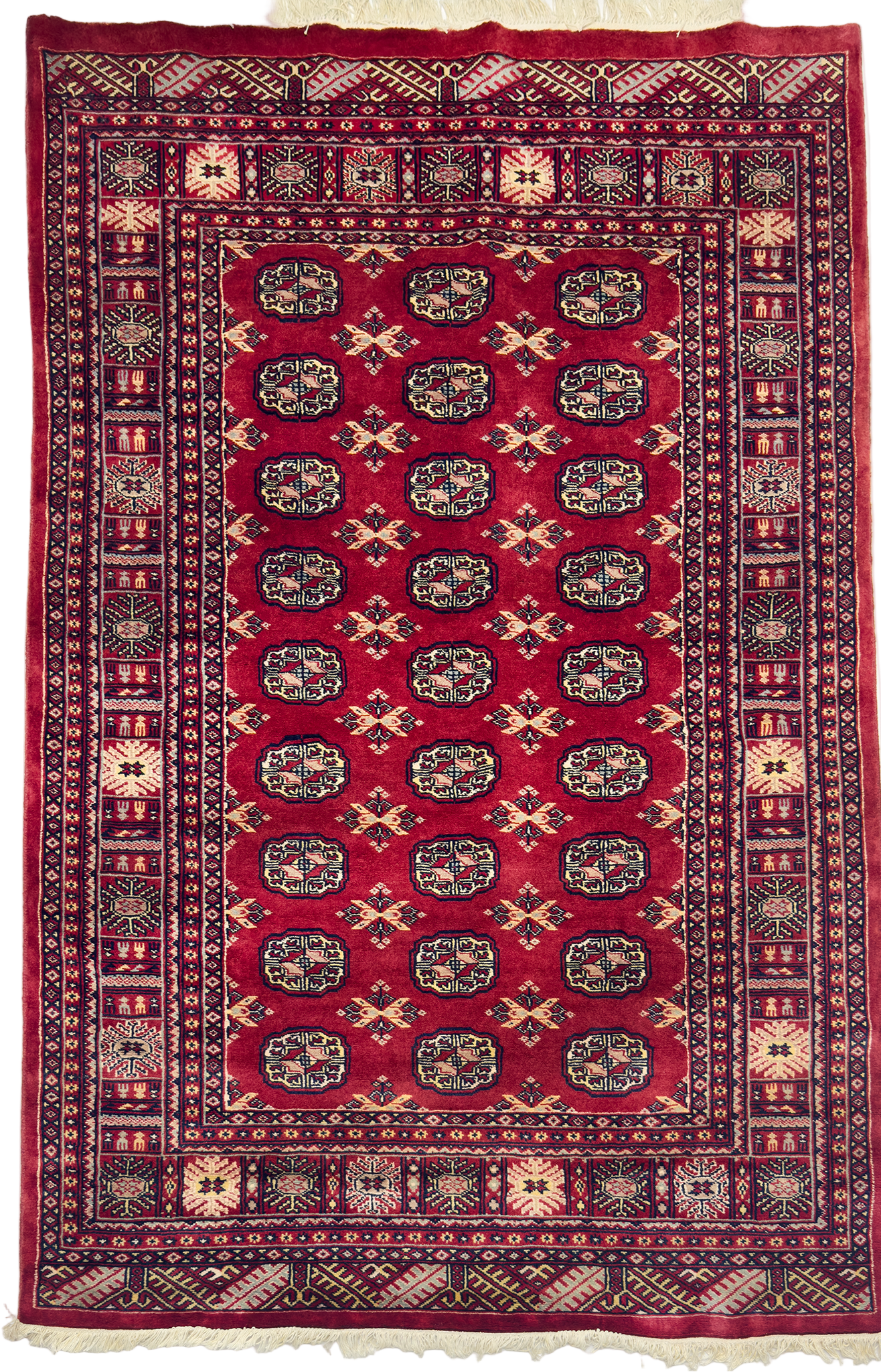 Pak. Bokhara Mori Rug - 4 x 6 ft