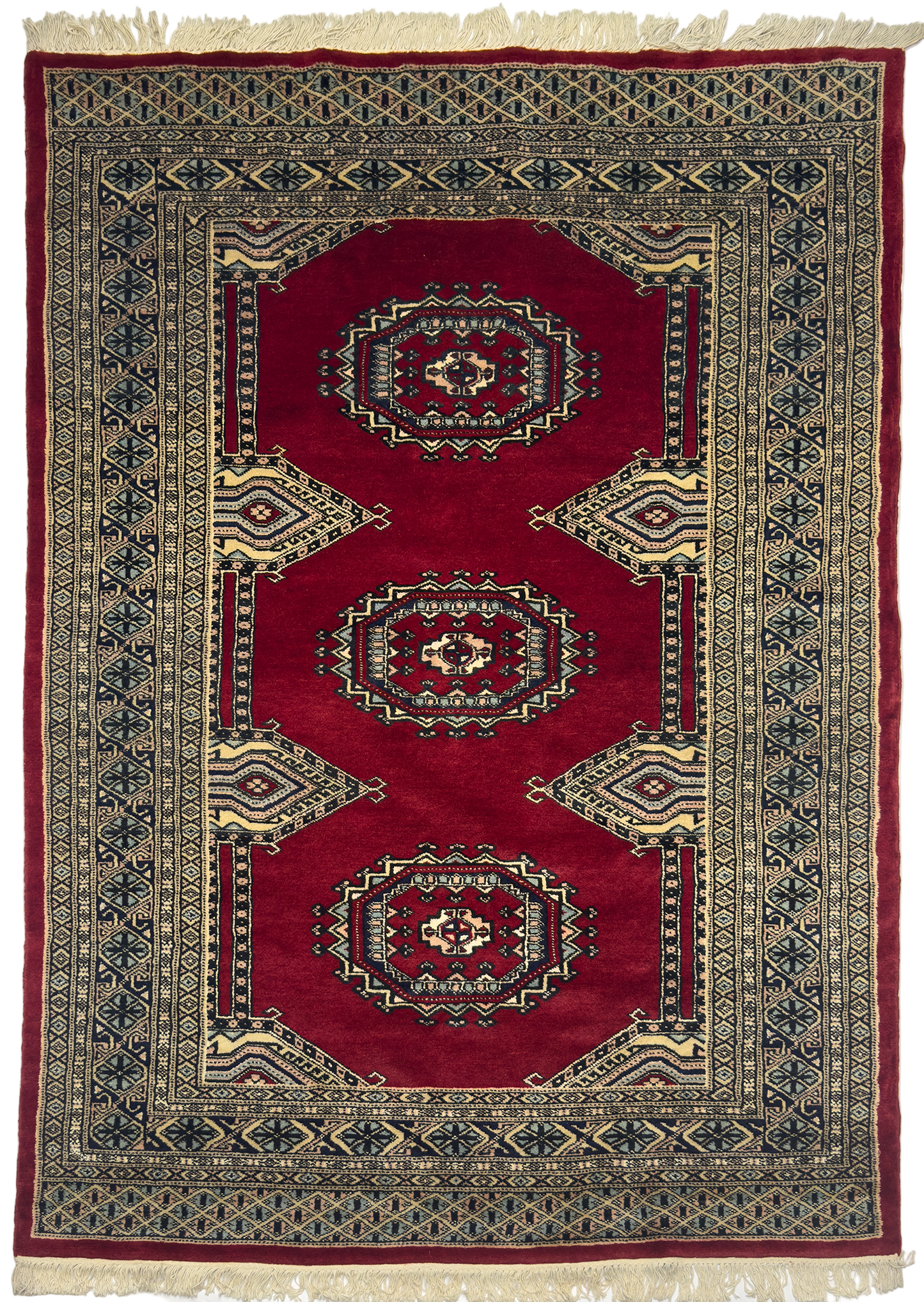 Pak. Bokhara Gul Rug - 4 x 6 ft