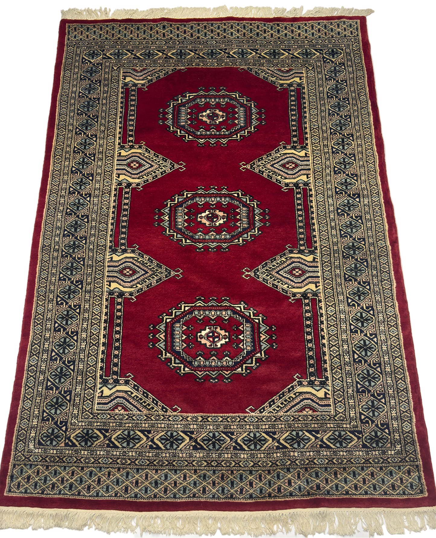 Pak. Bokhara Gul Rug - 4 x 6 ft