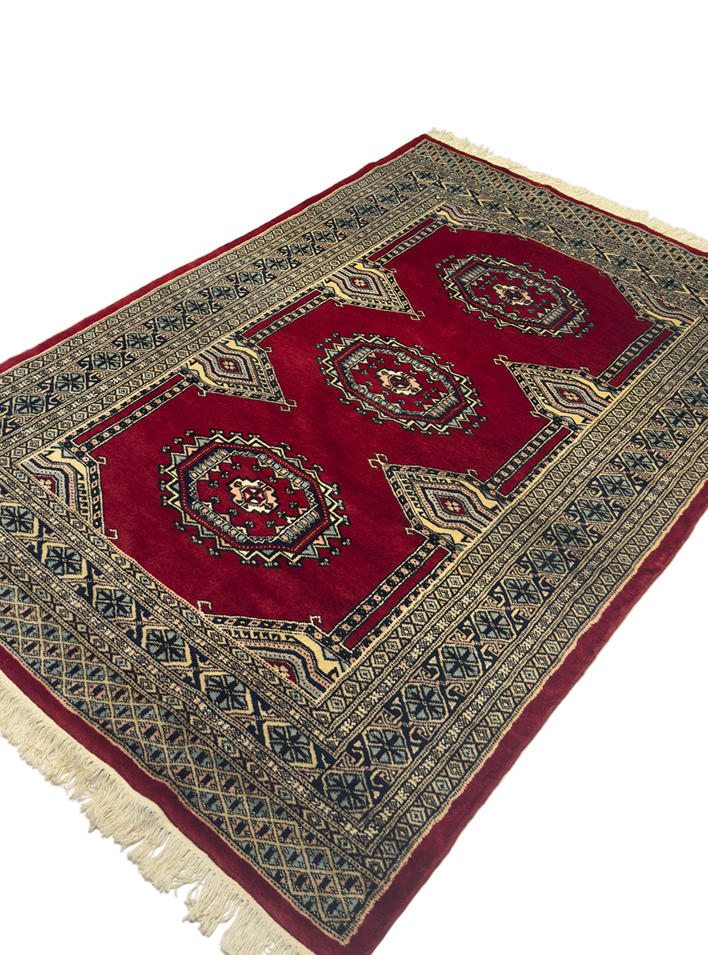 Pak. Bokhara Gul Rug - 4 x 6 ft