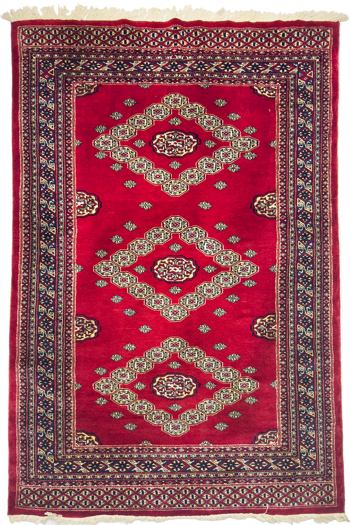 Tekke`Gul Bokhara Rug - 4 x 6 ft