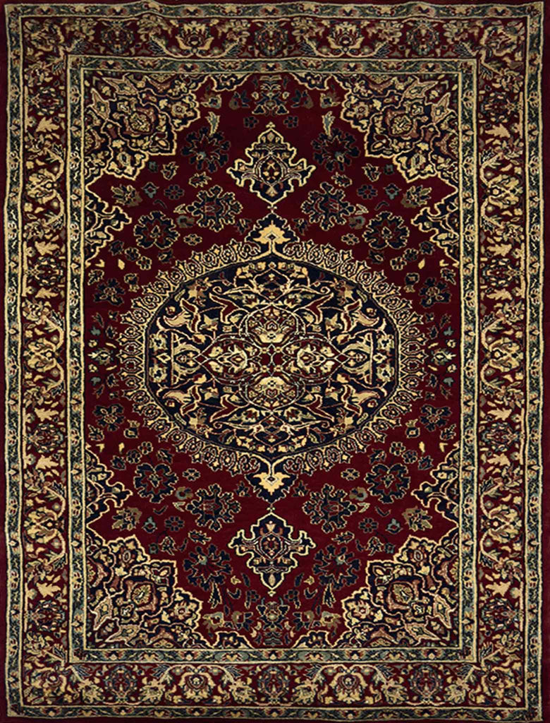 Kashan Floral Rug - 7 x 4.5 ft