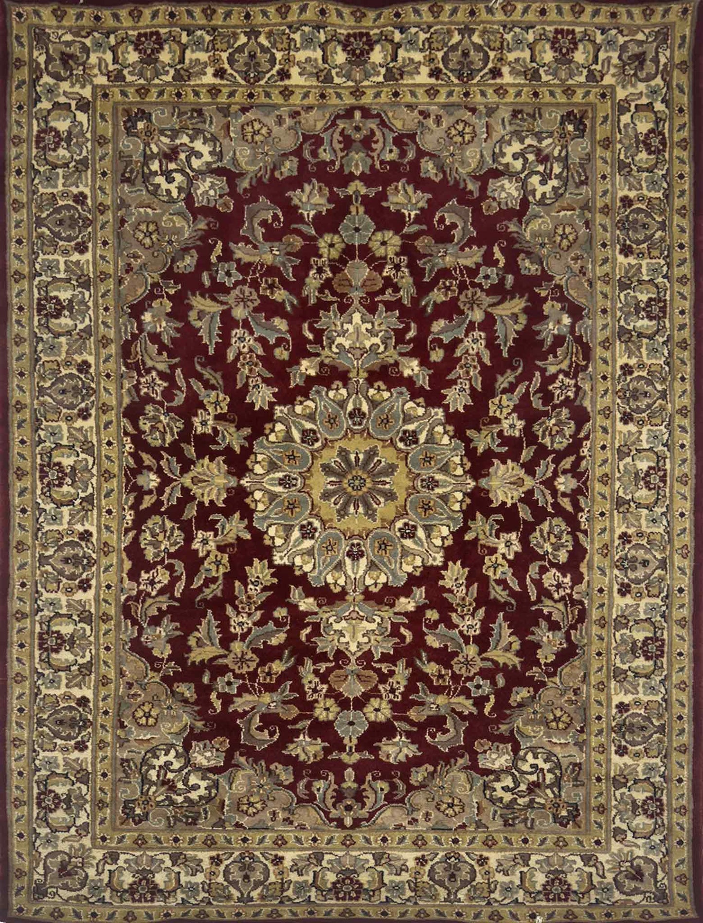 Kashan Medallion Rug - 4 x 6 ft