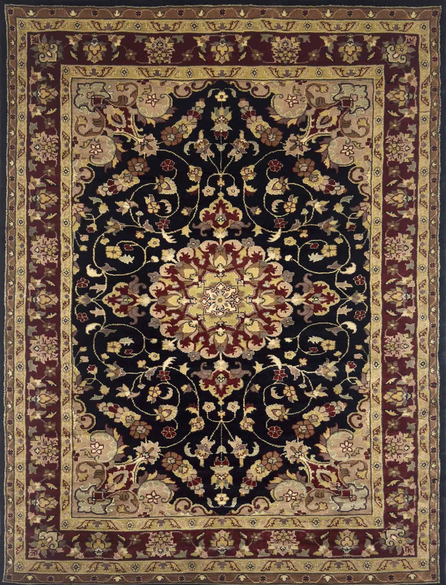 Kashan Floral Rug - 6 x 4 ft