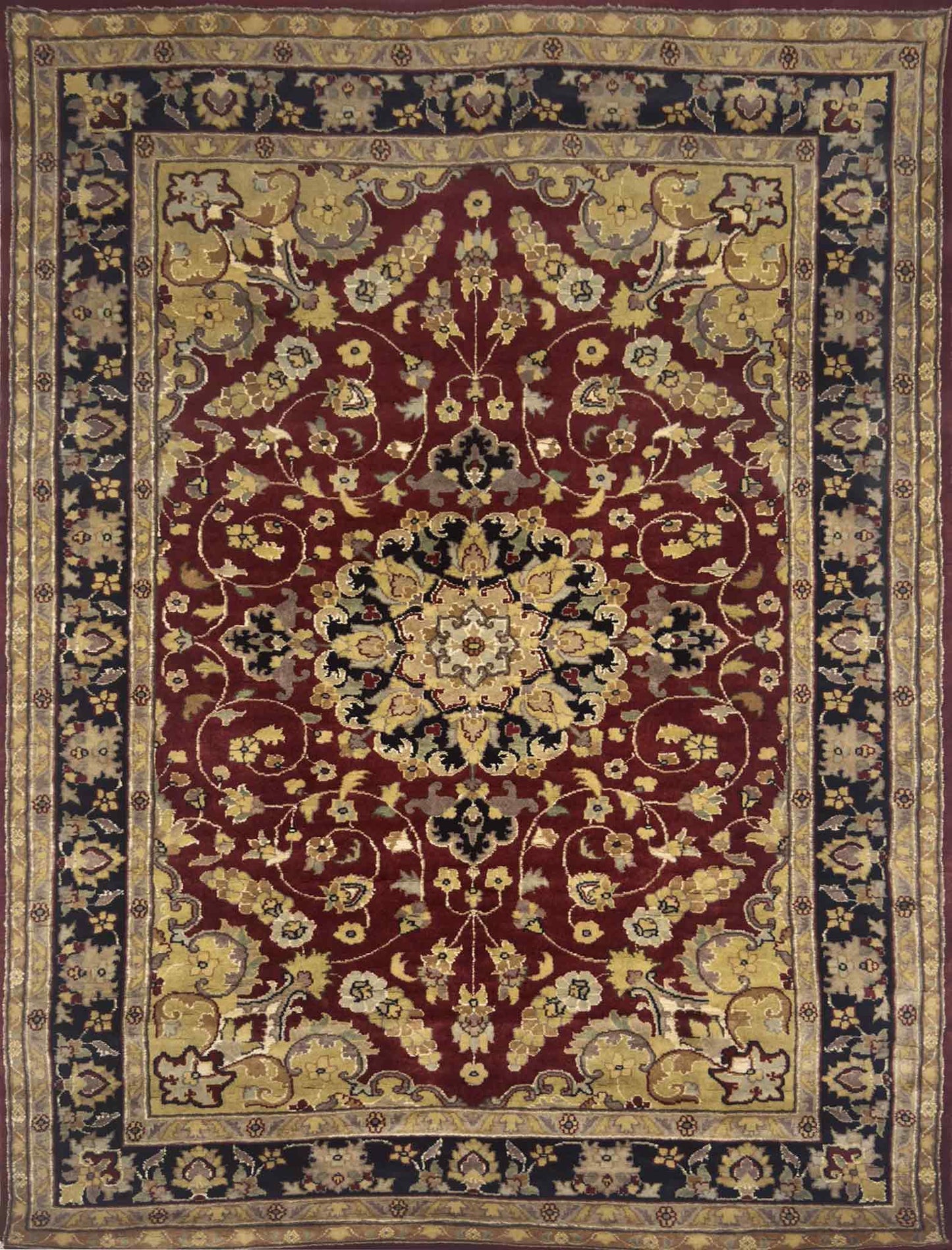 Kashan Floral Rug - 4 x 6 ft