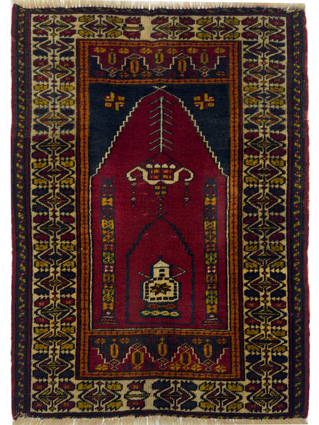 Turkish Prayer Rug - 2.5 x 4 ft