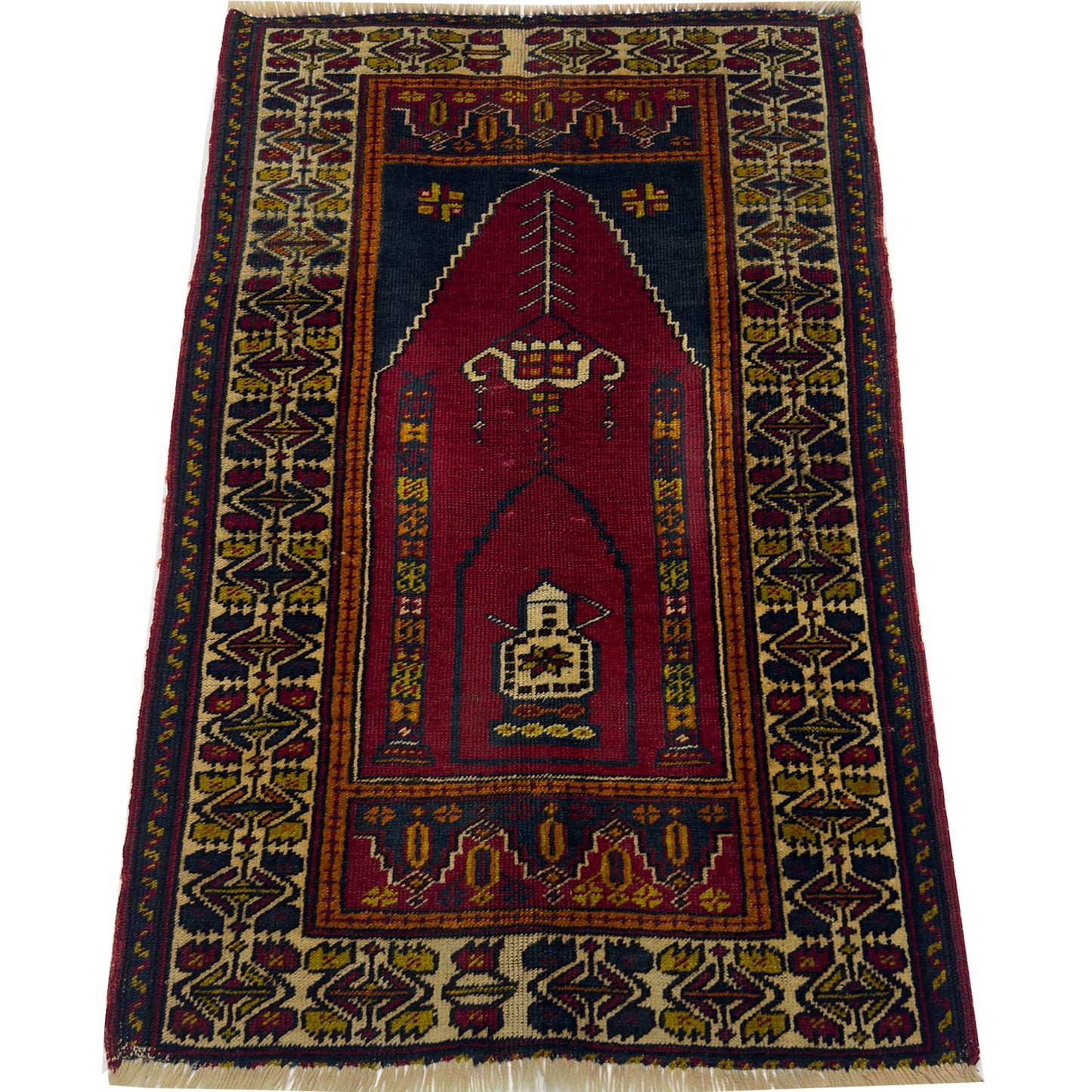 Pre-loved Turkish Prayer Rug - 2.5 x 4 ft