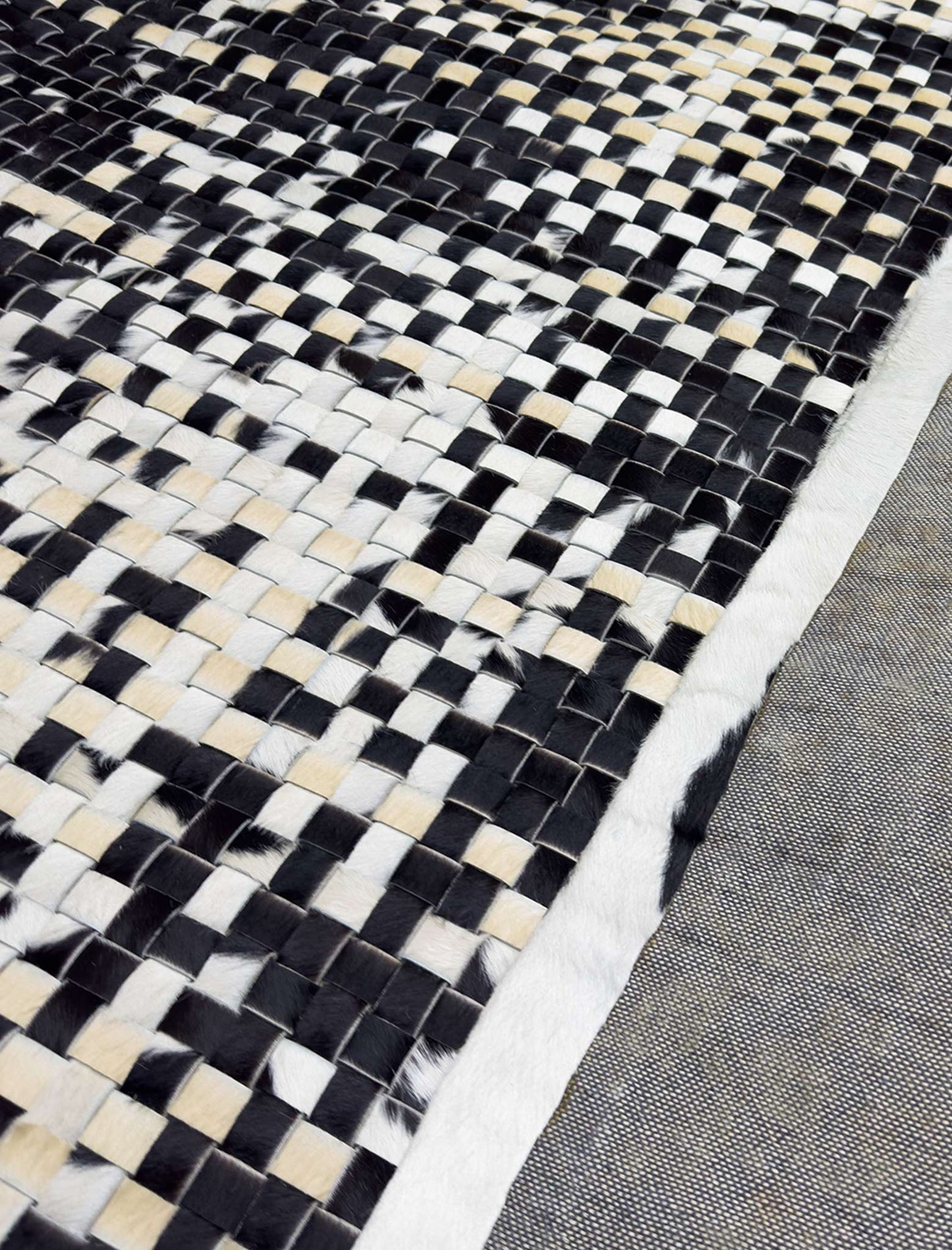 Mosaic Cowhide Rug - 7 x 10 ft