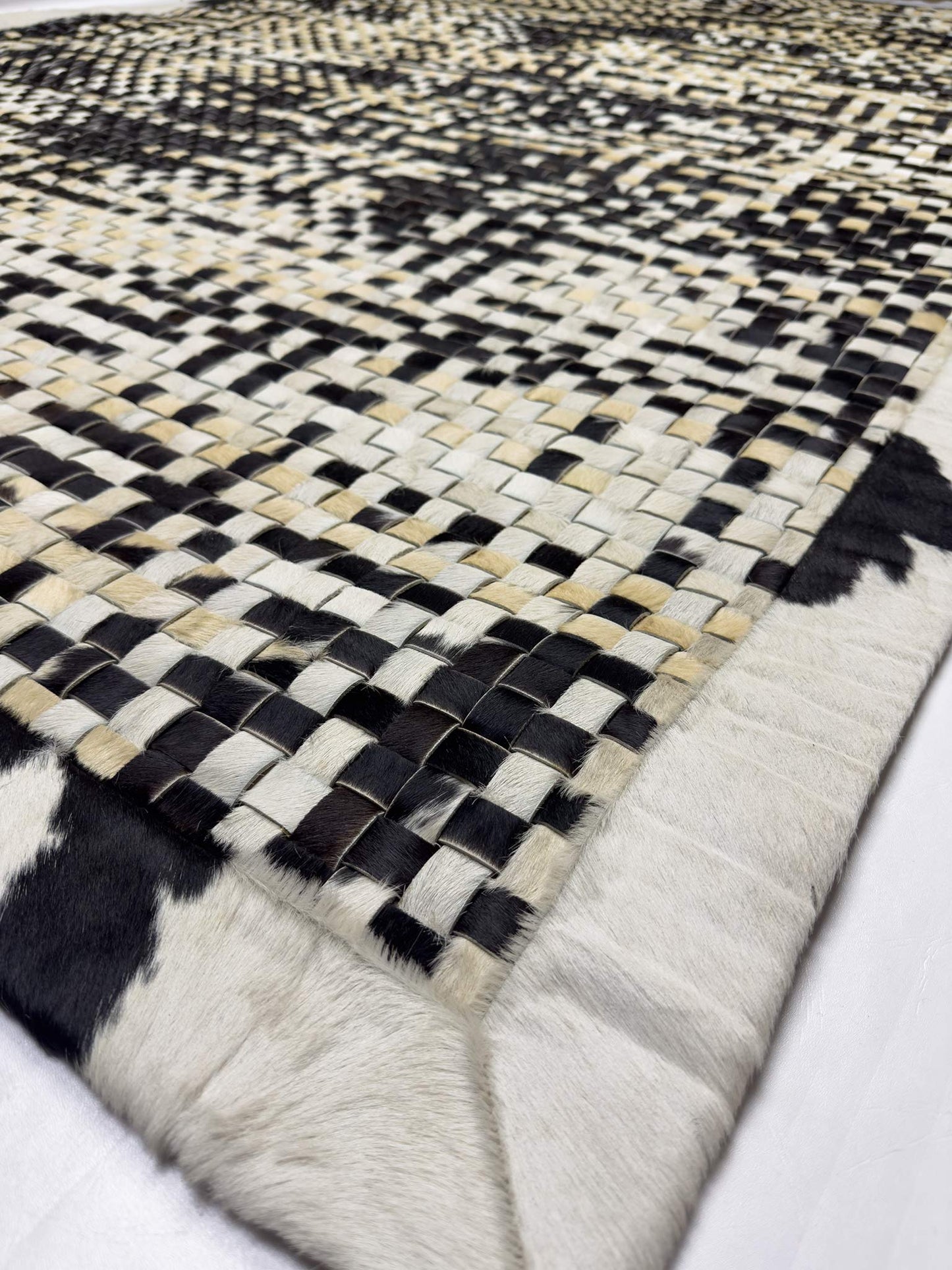Mosaic Cowhide Rug - 7 x 10 ft