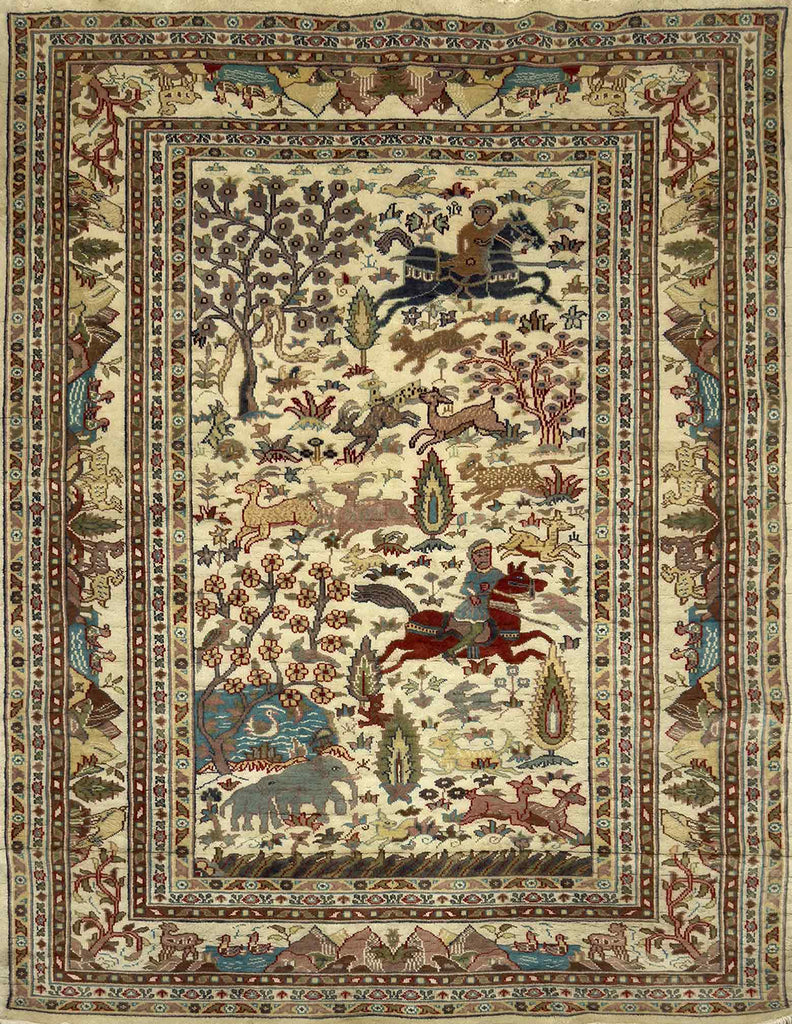 Mughal Hunting Rug - 6 x 4 ft