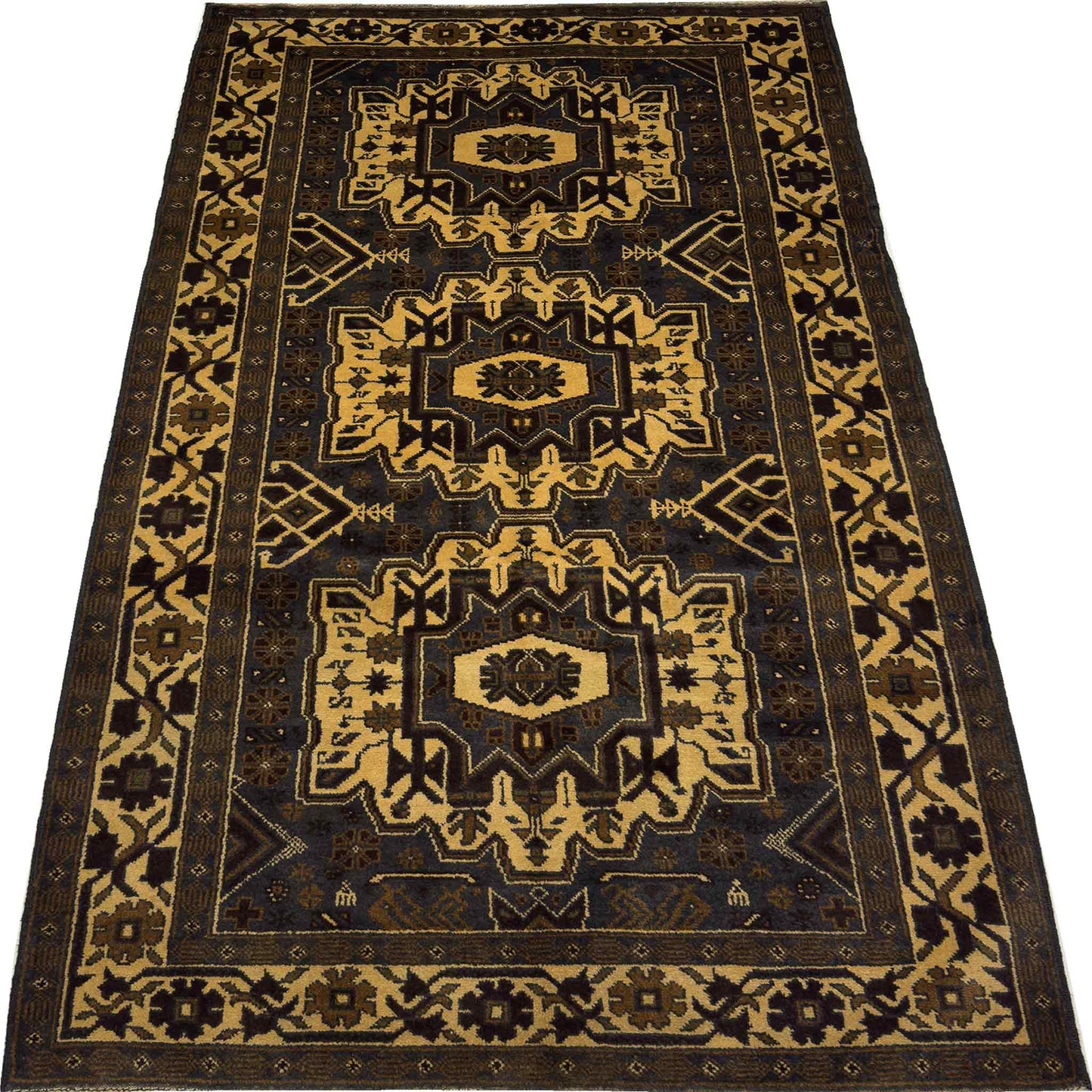 Tribal Herati Rug - 4 x 7 ft