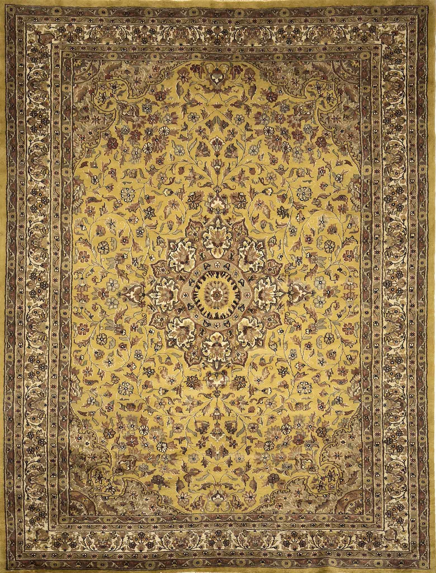 Kashan Floral  Rug - 6 x 9 ft