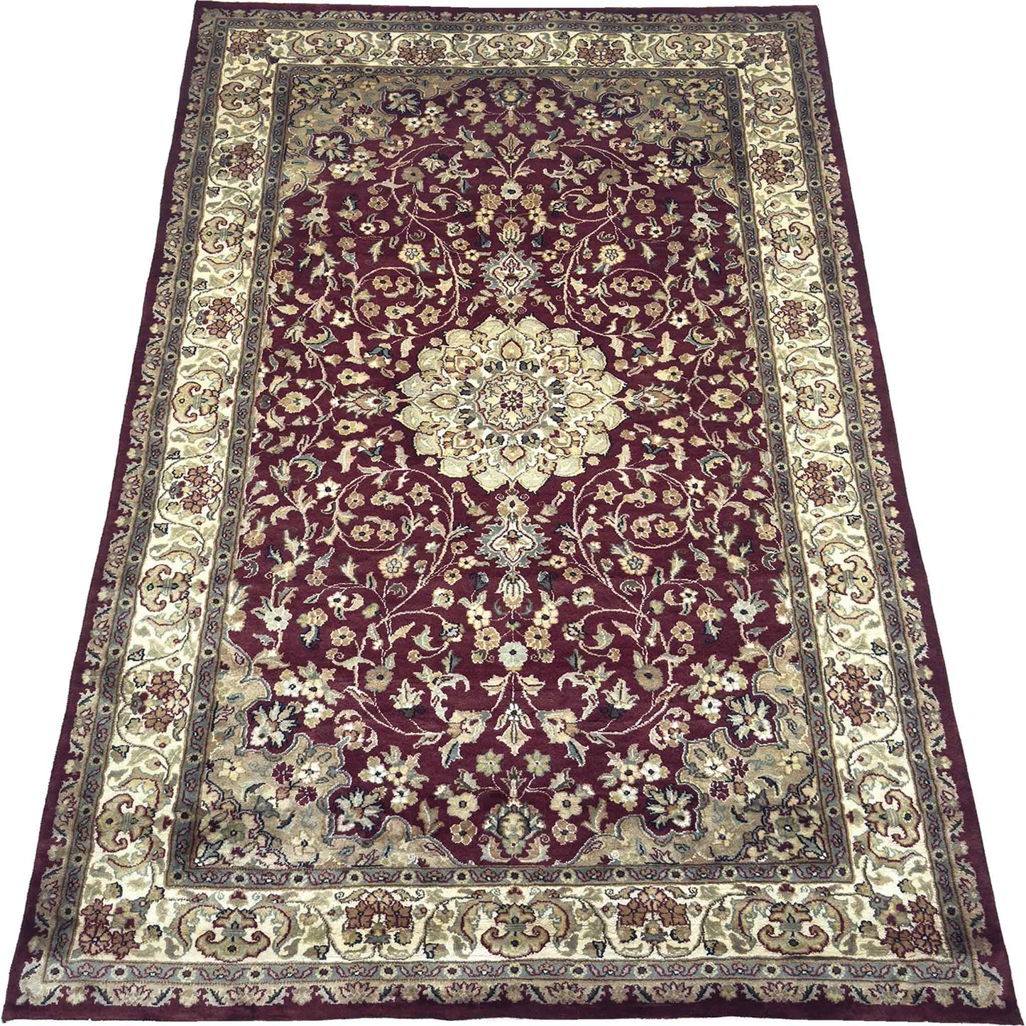 Kashan Medallion Rug - 5 x 8 ft