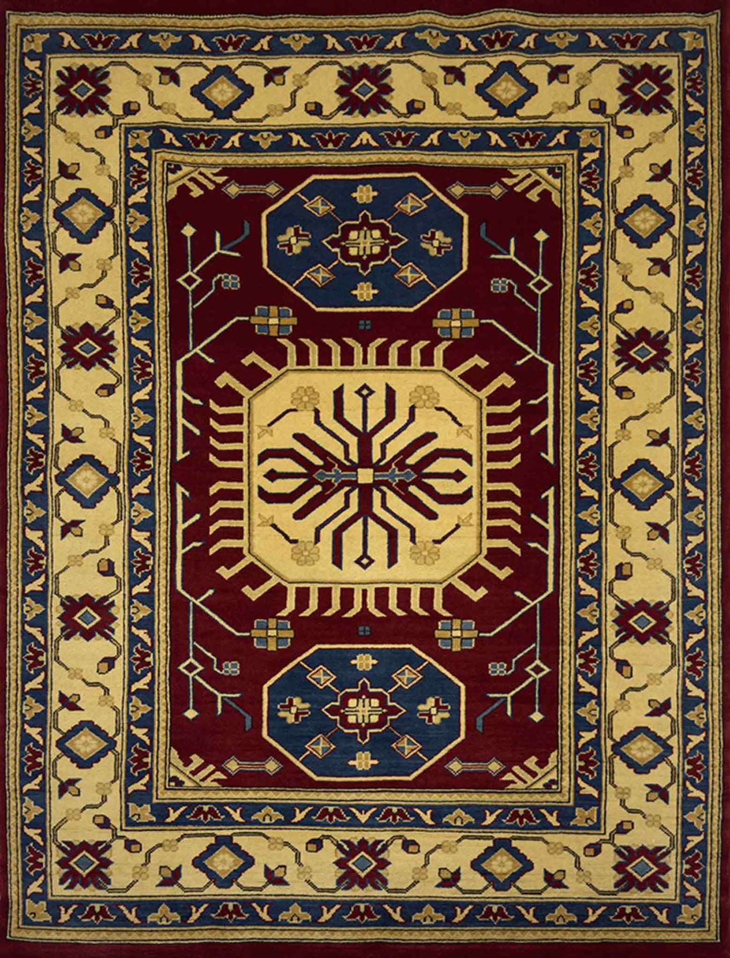 Modern Kazak Rug - 4.5 x 6.5 ft