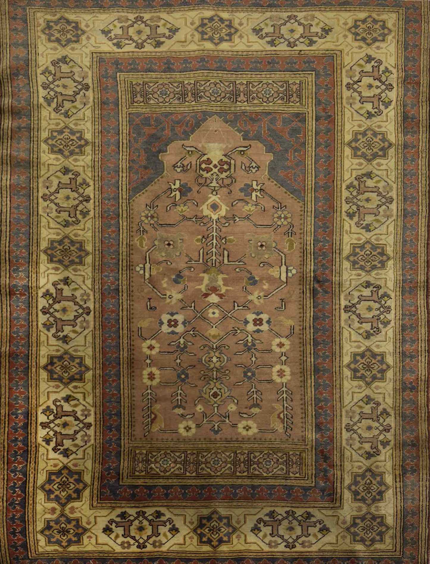 Pre-loved Turkish Prayer Rug - 4 x 5 ft