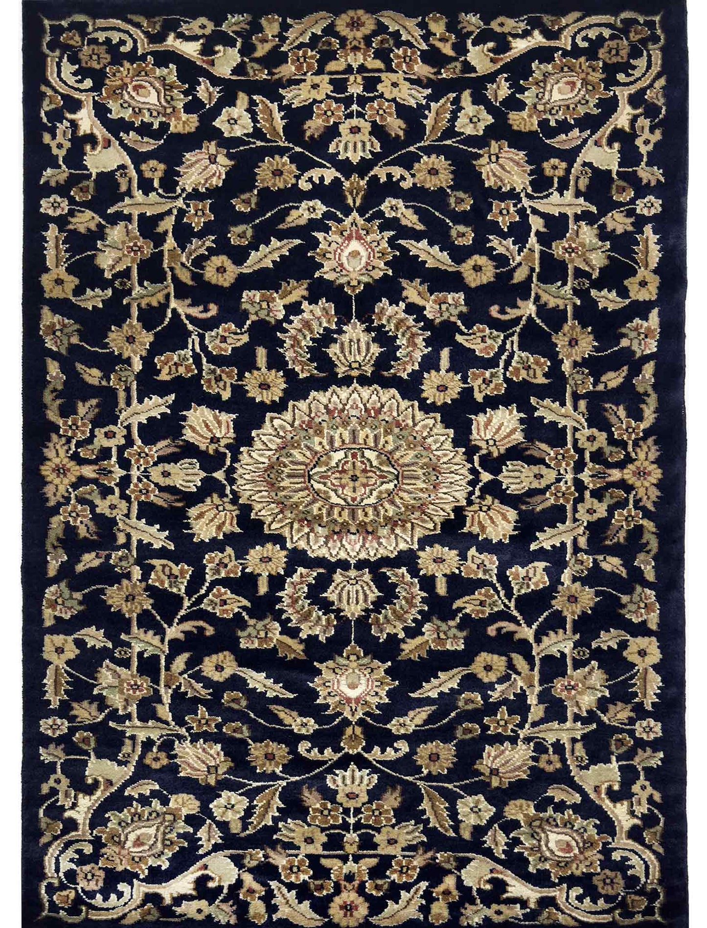 Kashan Floral Rug - 3 x 5 ft