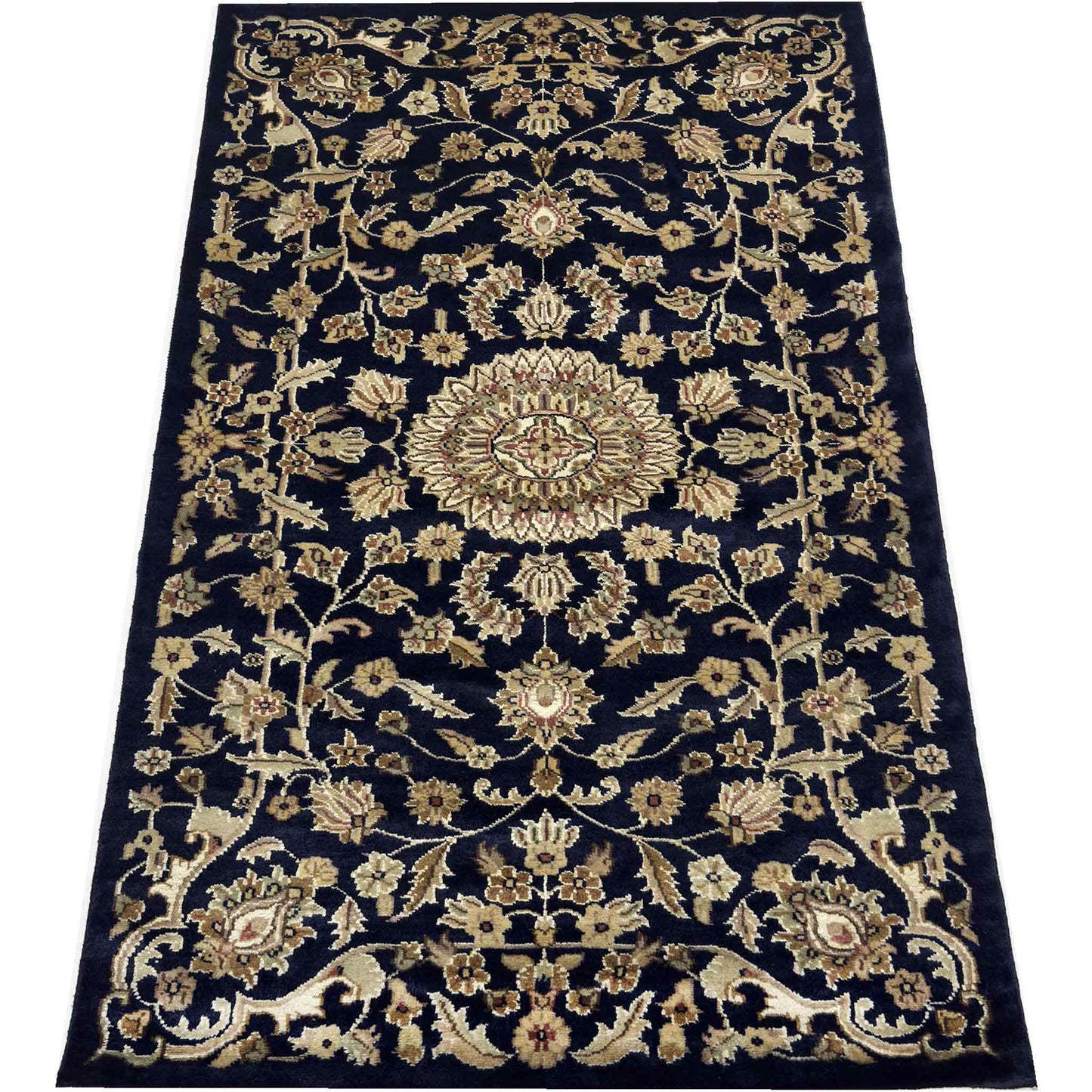 Kashan Floral Rug - 3 x 5 ft