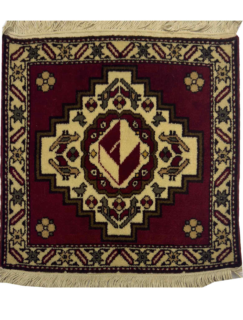 Afghan Kazak Rug - 1.5 x 1.5 ft