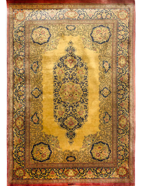 100% Qum Silk Rug - 3 x 5 ft